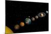 Planets of the Solar System-null-Mounted Art Print