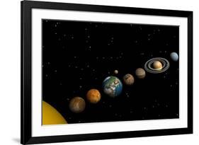 Planets of the Solar System-null-Framed Art Print