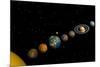 Planets of the Solar System-null-Mounted Art Print