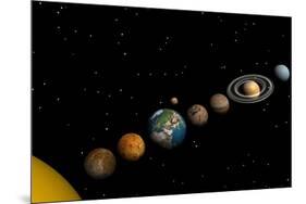 Planets of the Solar System-null-Mounted Art Print