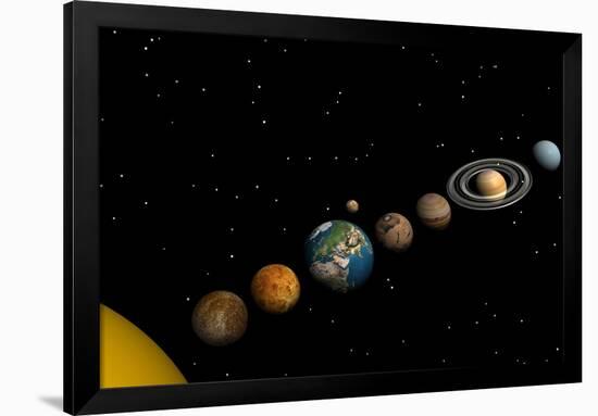 Planets of the Solar System-null-Framed Art Print