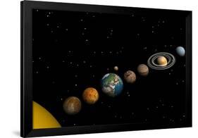 Planets of the Solar System-null-Framed Art Print