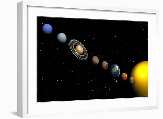 Planets of the Solar System-null-Framed Art Print