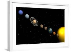 Planets of the Solar System-null-Framed Art Print