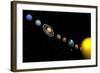 Planets of the Solar System-null-Framed Art Print