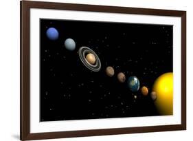 Planets of the Solar System-null-Framed Art Print