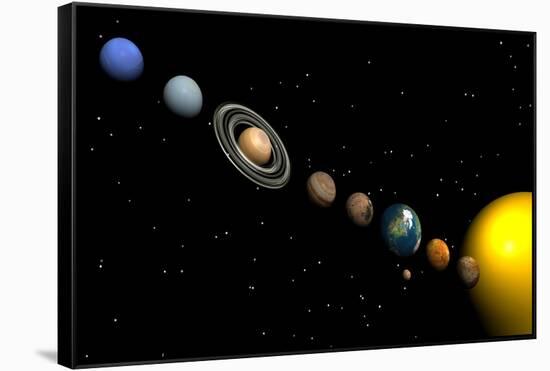 Planets of the Solar System-null-Framed Stretched Canvas