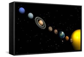 Planets of the Solar System-null-Framed Stretched Canvas