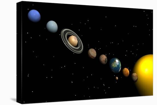 Planets of the Solar System-null-Stretched Canvas