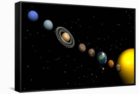 Planets of the Solar System-null-Framed Stretched Canvas