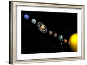 Planets of the Solar System-null-Framed Art Print