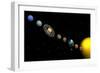 Planets of the Solar System-null-Framed Premium Giclee Print