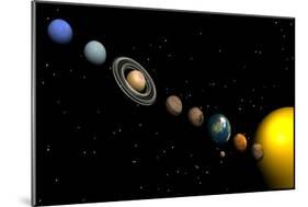 Planets of the Solar System-null-Mounted Premium Giclee Print