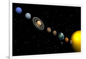 Planets of the Solar System-null-Framed Art Print