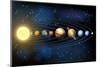 Planets of the Solar System-ChrisGorgio-Mounted Photographic Print