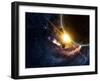 Planets over the Nebulae in Space-Vadim Sadovski-Framed Art Print