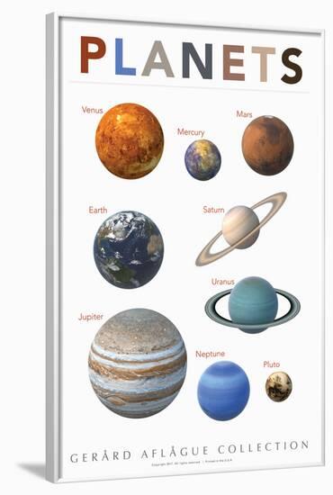 Planets-Gerard Aflague Collection-Framed Poster