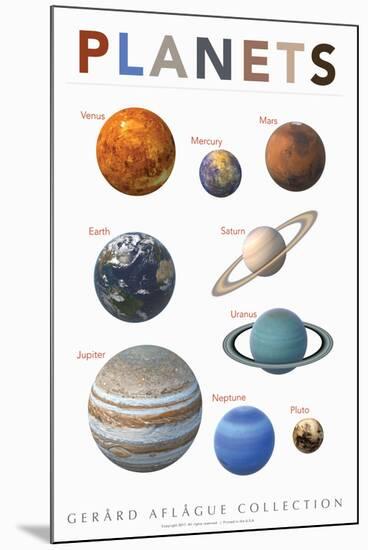 Planets-Gerard Aflague Collection-Mounted Poster