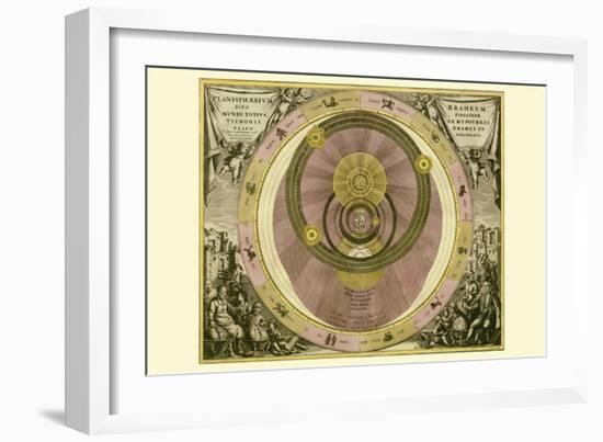 Planisphaerium Braheum-Andreas Cellarius-Framed Art Print