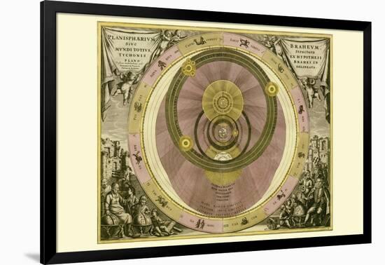 Planisphaerium Braheum-Andreas Cellarius-Framed Art Print