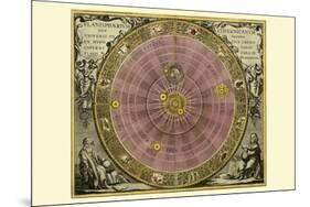 Planisphaerium Copernicanum-Andreas Cellarius-Mounted Premium Giclee Print