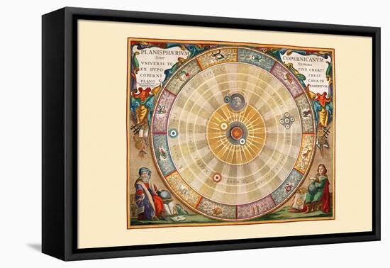 Planisphaerium Copernicanum-Andreas Cellarius-Framed Stretched Canvas