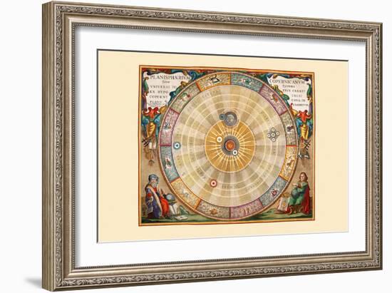 Planisphaerium Copernicanum-Andreas Cellarius-Framed Art Print