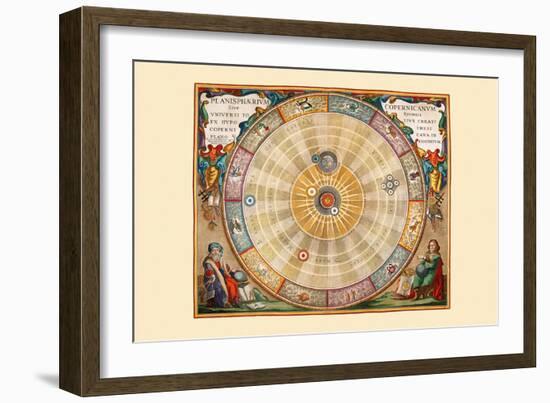 Planisphaerium Copernicanum-Andreas Cellarius-Framed Art Print