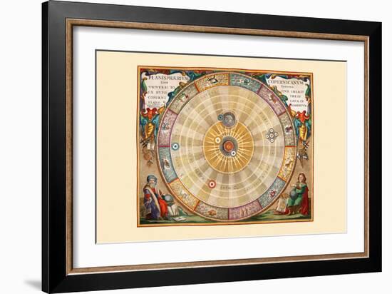 Planisphaerium Copernicanum-Andreas Cellarius-Framed Art Print