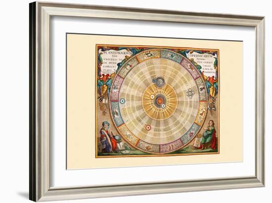 Planisphaerium Copernicanum-Andreas Cellarius-Framed Art Print