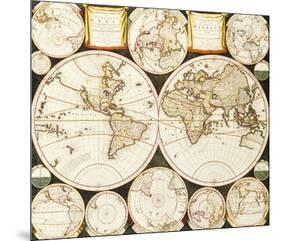 Planisphaerium Terrestre Sive Terrarum Orbis, 1696-Carel Allard-Mounted Premium Giclee Print
