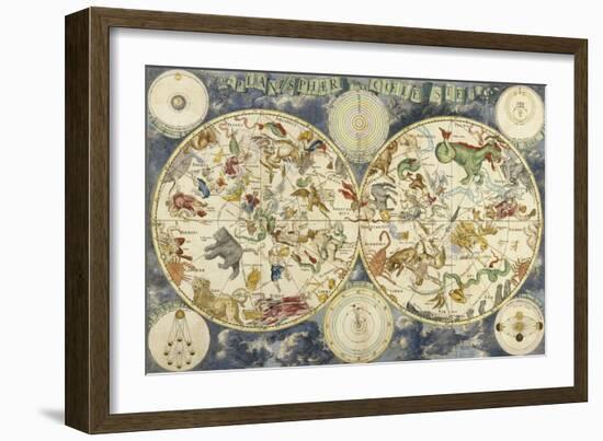 Planisphere Celeste Map-The Vintage Collection-Framed Giclee Print