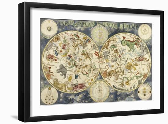Planisphere Celeste Map-The Vintage Collection-Framed Giclee Print