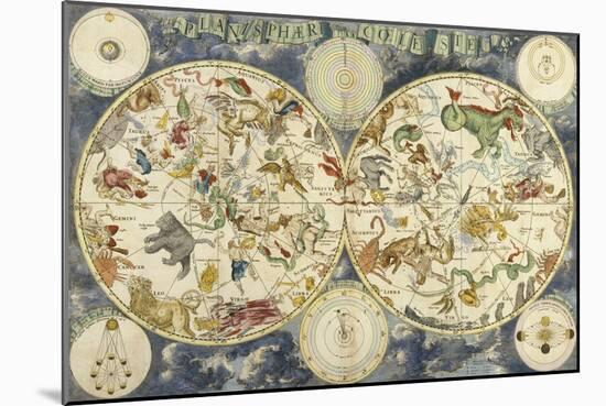Planisphere Celeste Map-The Vintage Collection-Mounted Giclee Print
