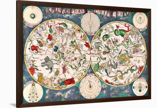 Planisphere Coeleste, Star Map, 1680-Science Source-Framed Giclee Print