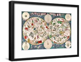 Planisphere Coeleste, Star Map, 1680-Science Source-Framed Giclee Print