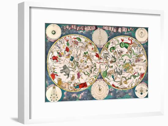 Planisphere Coeleste, Star Map, 1680-Science Source-Framed Giclee Print