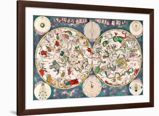 Planisphere Coeleste, Star Map, 1680-Science Source-Framed Giclee Print