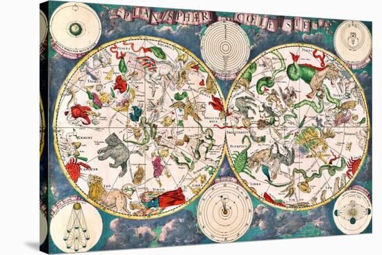 Planisphere Coeleste, Star Map, 1680-Science Source-Stretched Canvas
