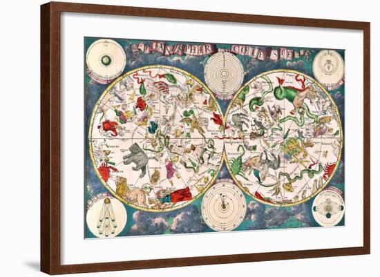 Planisphere Coeleste, Star Map, 1680-Science Source-Framed Giclee Print