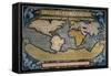 Planisphere-Abraham Ortelius-Framed Stretched Canvas