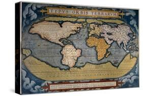 Planisphere-Abraham Ortelius-Stretched Canvas