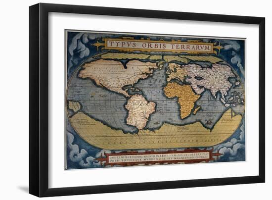 Planisphere-Abraham Ortelius-Framed Giclee Print