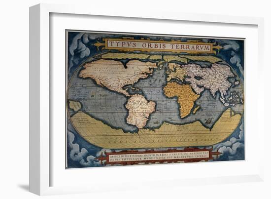 Planisphere-Abraham Ortelius-Framed Giclee Print