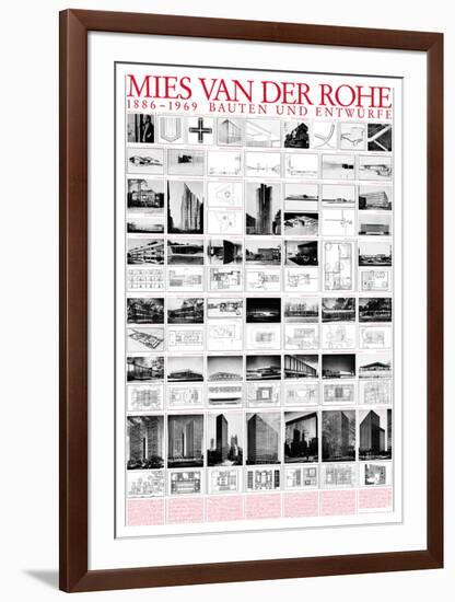 Planned and Unfinished Buildings-Mies Van Der Rohe-Framed Art Print