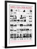 Planned and Unfinished Buildings-Mies Van Der Rohe-Framed Art Print