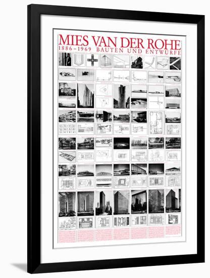 Planned and Unfinished Buildings-Mies Van Der Rohe-Framed Art Print