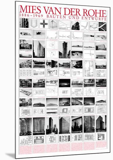 Planned and Unfinished Buildings-Mies Van Der Rohe-Mounted Art Print