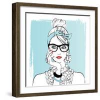 Planner Girl-Martina Pavlova-Framed Art Print