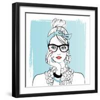 Planner Girl-Martina Pavlova-Framed Art Print